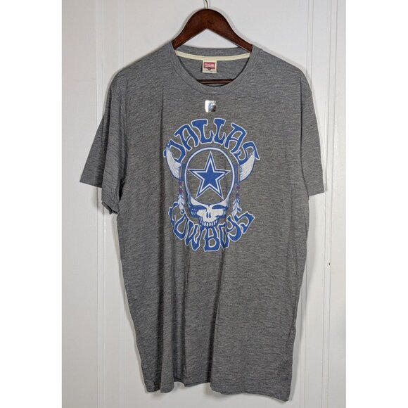 Homage Dallas Cowboys x Grateful Dead T Shirt Mens Size XL Football NFL Gray Tee - Picture 1 of 4